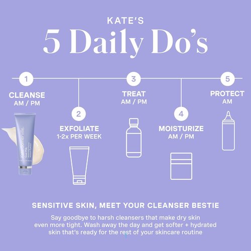 Kate Somerville Goat Milk Cleanser - Gentle Daily Face Wash for Sensitive Skin | Relieves Dryness & Tightness