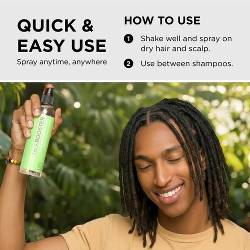 Style Factor LockBOOSTER Lock Refreshing Spray – Hydrating & Cooling Mist for Braids, Locs & Twists – Alcohol-Free Formula with Peppermint –Refresh Hair & Scalp 8 oz