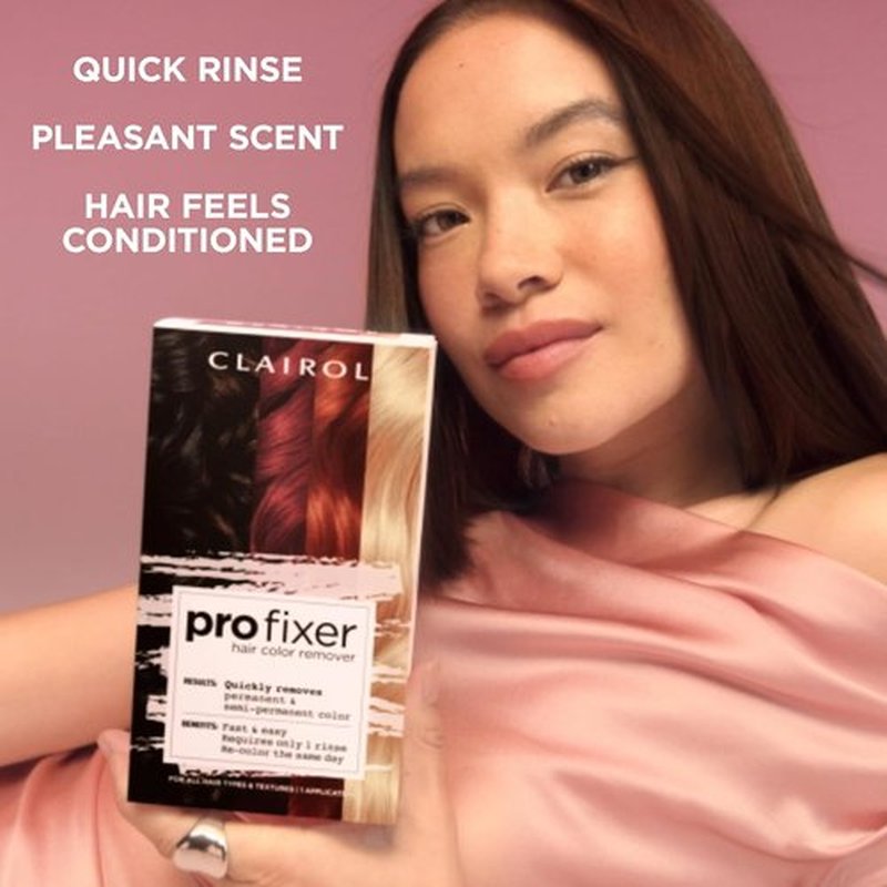Clairol Pro Fixer Hair Color Remover Kit - Effortlessly Remove Permanent & Non-Permanent Color in 1 Rinse