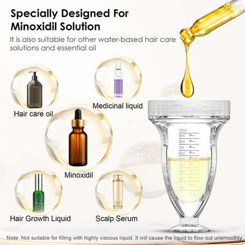 Scalp Applicator Comb for Minoxidil, Serums & Oils - Large capacity upgraded version -No-Waste, No-Mess Precision Liquid Applicator for Direct Scalp Care (1PCS)