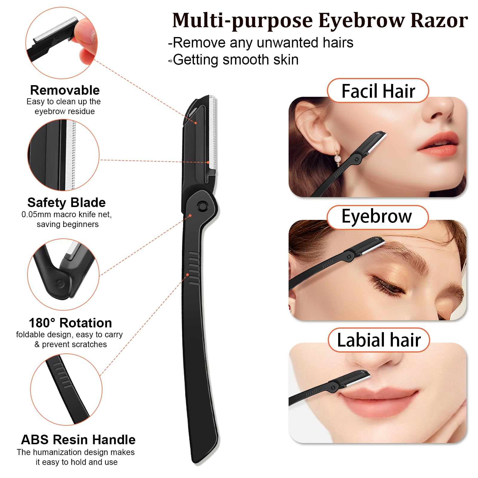 Tweezers Set and Nail Clippers 8Pcs Precision No Gaps Eyebrow Tweezer Kit for Facial Hair Men & Women Travel Tweezers with Leather Case (Black/Red)