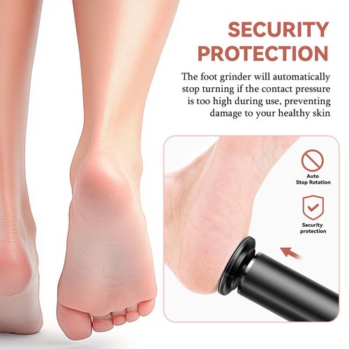 Ranrose Electric Callus Remover: Electric Foot File Callus Remover with 60 Sandpaper Pad Disks, Professional Foot Filer for Foot Spa Pedicure, Adjustable Speed Controls(Black)