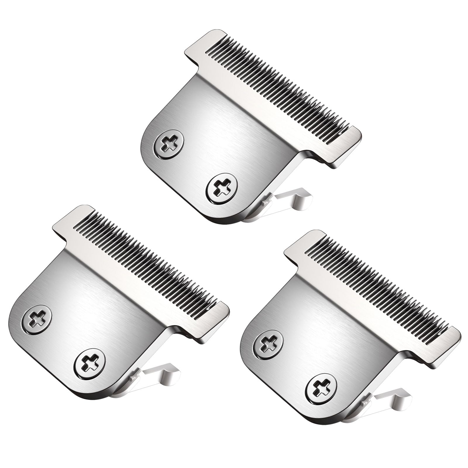 3 Pack T-Blade Detachable 40mm Replacement blades Compatible with Wahl Trimmers 9864/9864SS/9686/9818A/9854L/9876L/9854 etc，Made of Stainless Steel Blades