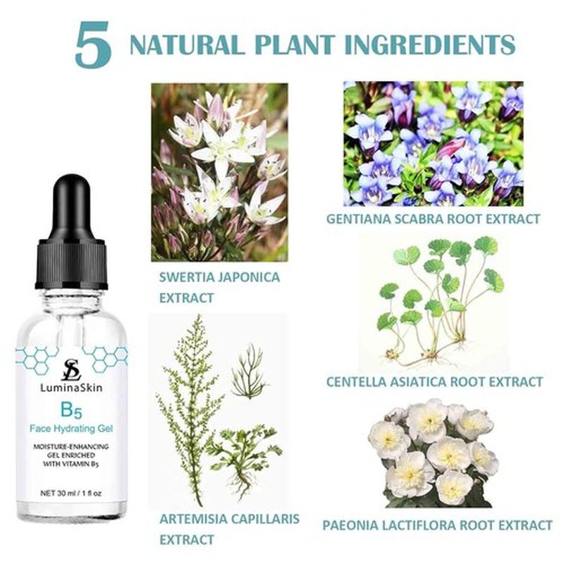 **Hydrating Vitamin B5 Gel - Hyalu B5 Pure Hyaluronic Acid Serum for Face | Anti-Aging Moisturizer 30 ml**