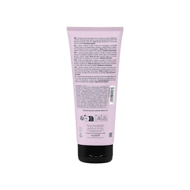 ALFAPARF MILANO Blow Dry Cream - Light Hold Styling Cream for All Hair Types - Thermal Protection (6.76 fl oz)
