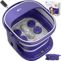 Puboo Collapsible Foot Spa Bath Massager with Heat, 95-115°F Precise Temp Control, Motorized Massage Rollers, Heated Foot Bath Soak Tub, Fits US Men’s Size 11