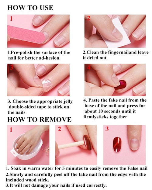 CAMILCY Press on Nails Handmade Nails Luxury Reusable Fake Nails For Girls Short Almond Armor Black Pink Diamonds HandPainted Salon Loveful Design Acrylic Gel UV Finished For Women 3D Nails 10PCS M
