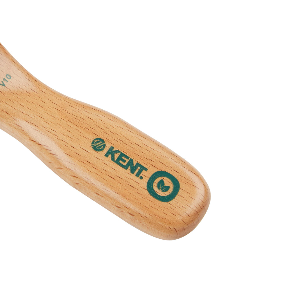 Kent V10 Vegan Boar Bristle Hair Brush and Beard Brush for Men, Eco Friendly Bristle Brush for Smoothing Hair, Taming Beards and Mustaches (Small)