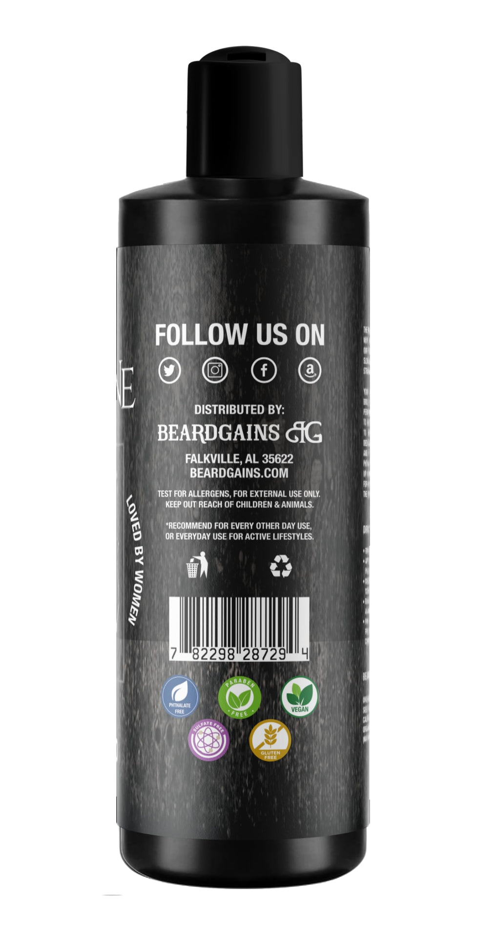 Beard Gains Pristine Scented Vegan Beard Shampoo made, 100% Organic and Paraben/Sulfate Free | Moisturize & Control Wild Facial Hairs & Promote Growth | MADE IN USA