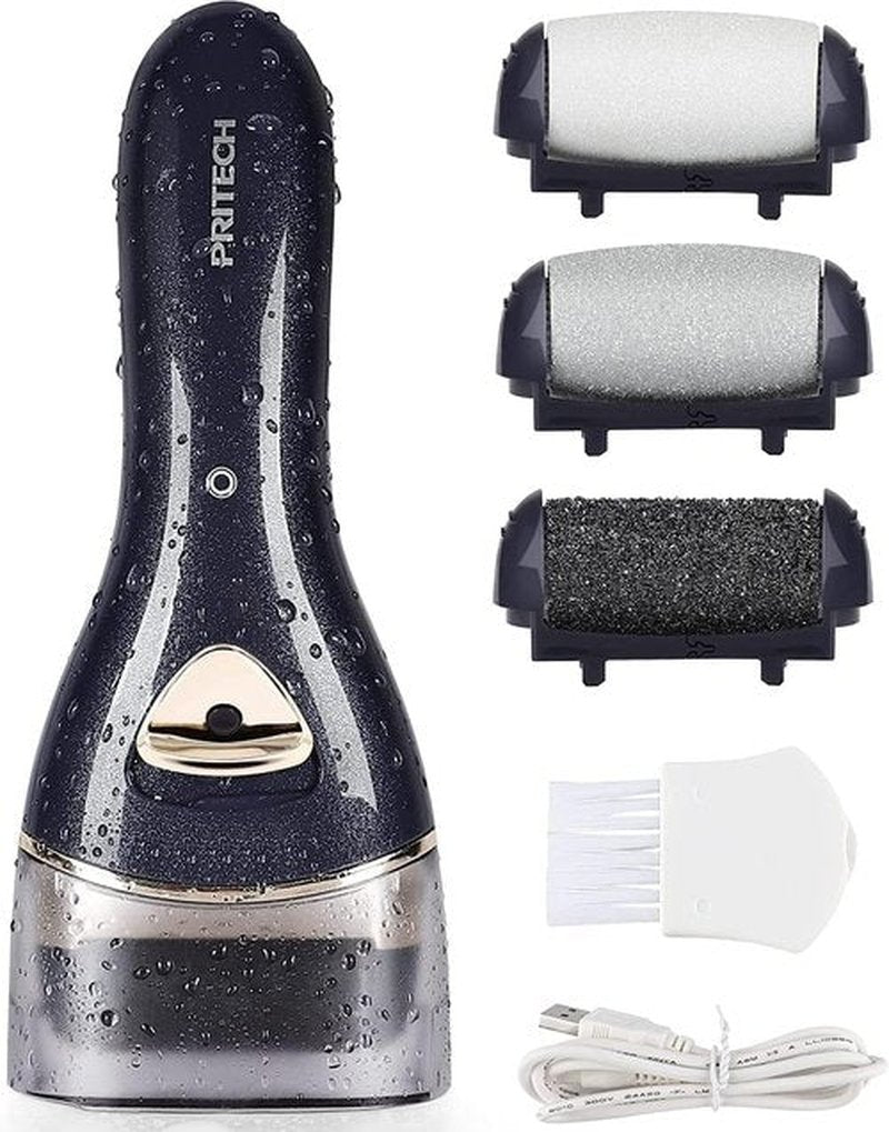 Skiennix Electric Callus Remover - Rechargeable Portable Foot File for Smooth Skin | Ideal Gift (Black)