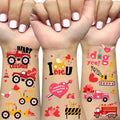 Ovasorve Valentine's Day Temporary Tattoos 152 Count - Heart Stickers for Classroom Party Favors, Pink Valentine Gifts Exchange, Teacher Rewards Supplies (Candy Hearts Design)