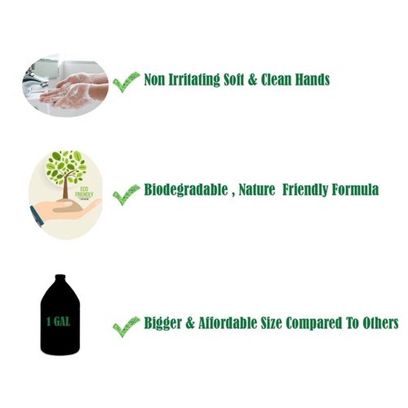 GreenFist Foaming Hand Soap Refills Almond Cherry Scent Jug Foam Refill Made in USA, 128 ounce (1 Gallon)