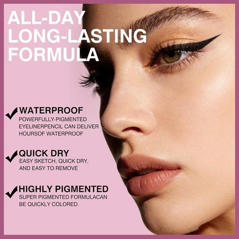 Skiennix Eyeliner Set - 3-in-1 Waterproof Kit with Brown Liquid & Pencil Liners | Long-Lasting, Smudge-Proof