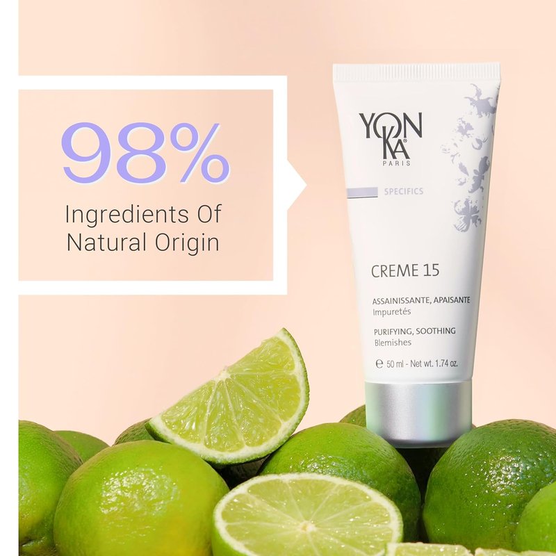 Yon-Ka Specifics Creme 15 - Balancing Face Cream with Chamomile & Botanicals | Purifying for Oily Skin | 1.74 oz