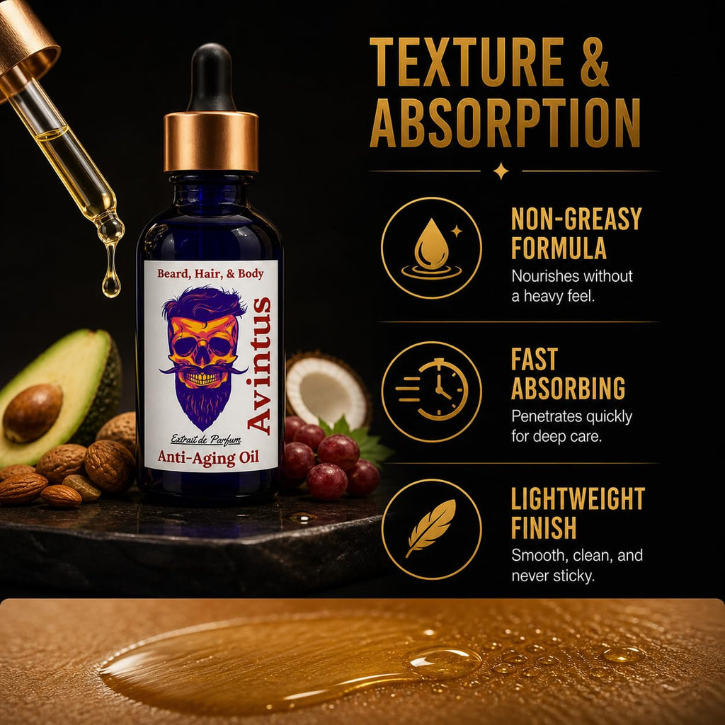 Frank SCENTS 2oz Avintus | Scented Beard Oils For All Men, Growth and Conditioner | Dry Flaky Dandruff skin | Oily Skin | 11 Natural Anti-Aging Oils