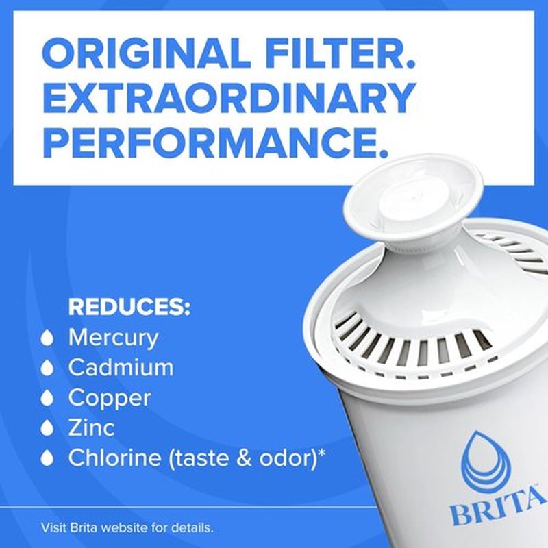 Brita Standard Water Filter | BPA-Free Pitcher Filters | Reduces Copper, Cadmium & Mercury | 3-Pack
