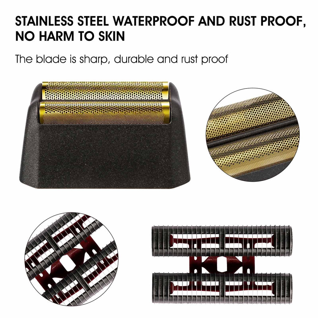 Professional 5 Star Series Finale Shaver Shaper Replacement Foil and Cutter Bar Assembly Compatible with Shaver Model 7031-100, 7043-100 Super Close Super Close Shaving Replacement Heads Black