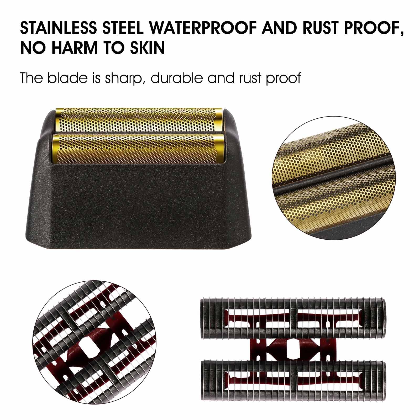 Professional 5 Star Series Finale Shaver Shaper Replacement Foil and Cutter Bar Assembly Compatible with Shaver Model 7031-100, 7043-100 Super Close Super Close Shaving Replacement Heads Black