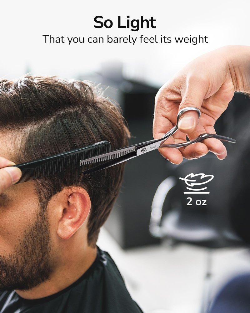 ULG Hair Thinning Scissors Professional Barber’s Texturizing Teeth Shears for Hairdressing, Salon and Home Use Thinning Shears for Hair Cutting, Made of Japanese Stainless Steel, 6.5 inch