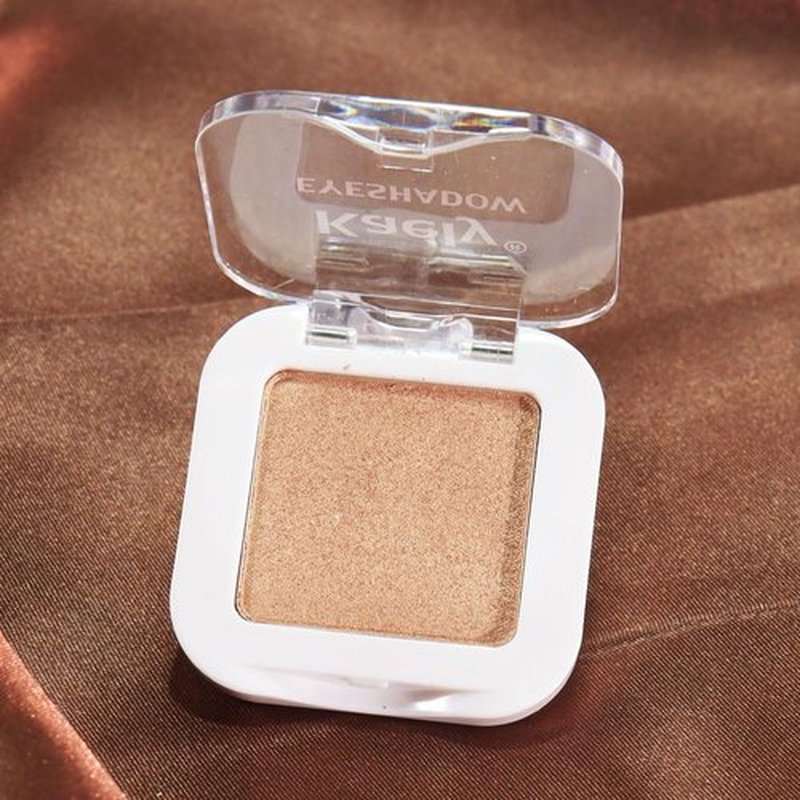 Evpct Gold Single Eye Shadow Palette - High Pigment Shimmer & Glitter for Mature Skin | Warm Bronze & Copper Tones