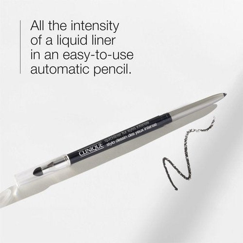 Clinique Quickliner For Eyes Intense Eyeliner Pencil | Water Resistant, Smudge Resistant + Safe For Sensitive Eyes, Intense Black