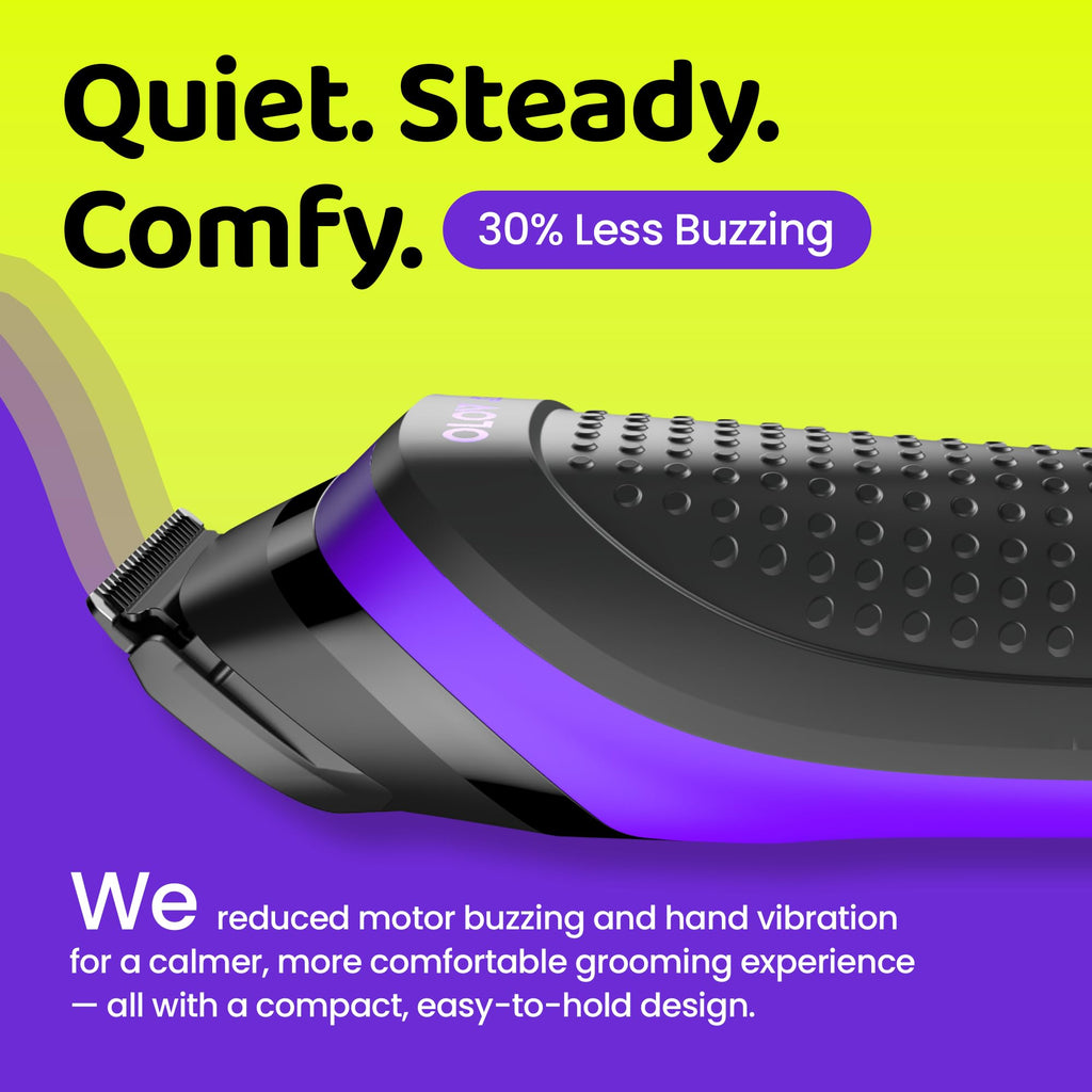 OLOV LITE Electric Beard Trimmer for Men,Nose Hair Trimmer &Men‘s Electric Razor 10-in-1 Grooming Kit Cordless Shaver Gift-Ready for Men(Purple)