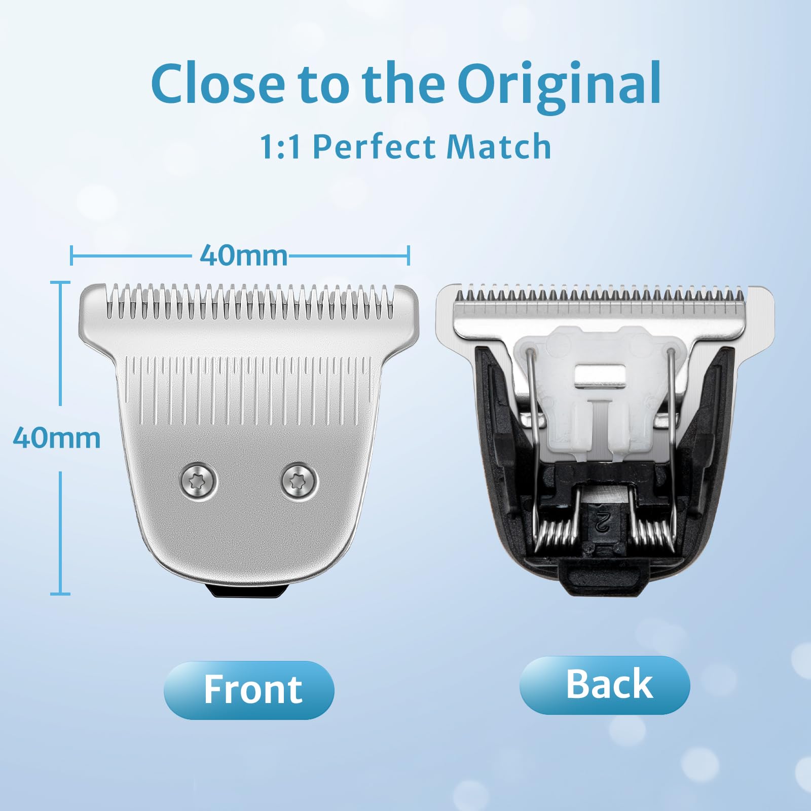 Multigroom Replacement Blade Compatible with MG3740 MG3750 MG3770 MG5750 MG5910 MG5970 MG7750 MG7770 MG7790 MG7910 MG7970 MG9510 MG9520 MG9522 MG9740 BT5511, 40mm Extra-Wide Hair Trimmer Blade