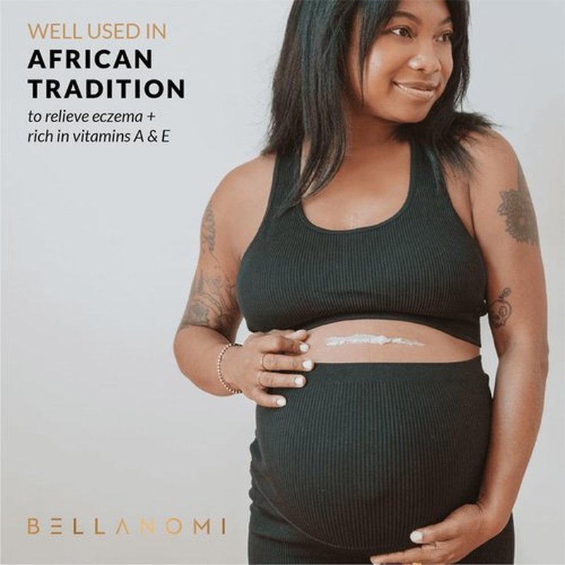 Bellanomi 100% Pure African Raw Shea Butter for Hair & Skin, Organic Formula, Unscented, Moisturizing, Body Butter for Dry Skin, Hair and Nails (3.4 oz)