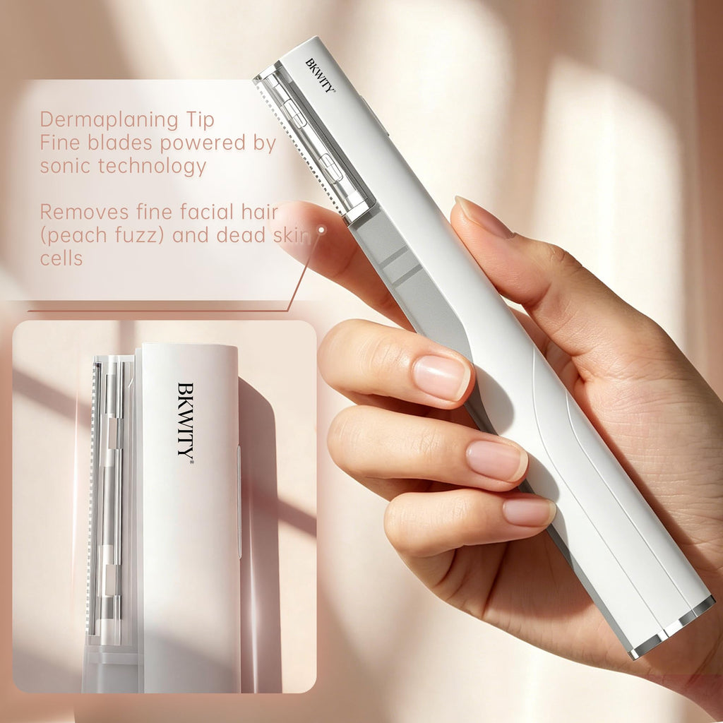 Bkwity Sonic Dermaplane Razor for Women Facial Hair & Peach Fuzz Remover