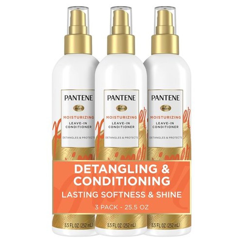 Pantene Pro-V Conditioning Detangler Spray - Repair & Protect Nutrient Boost for Damaged Hair | 8.5 Fl Oz, 3 Pack