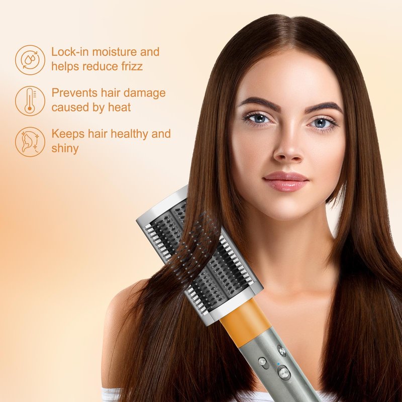 ZEPHBLOW Firm Smoothing Brush for Dyson Airwrap, Hair Stying Drying Comb for Frizee-Prone Hair to Smoothing and Straight, Replacement Attachment for Part No.971892-08