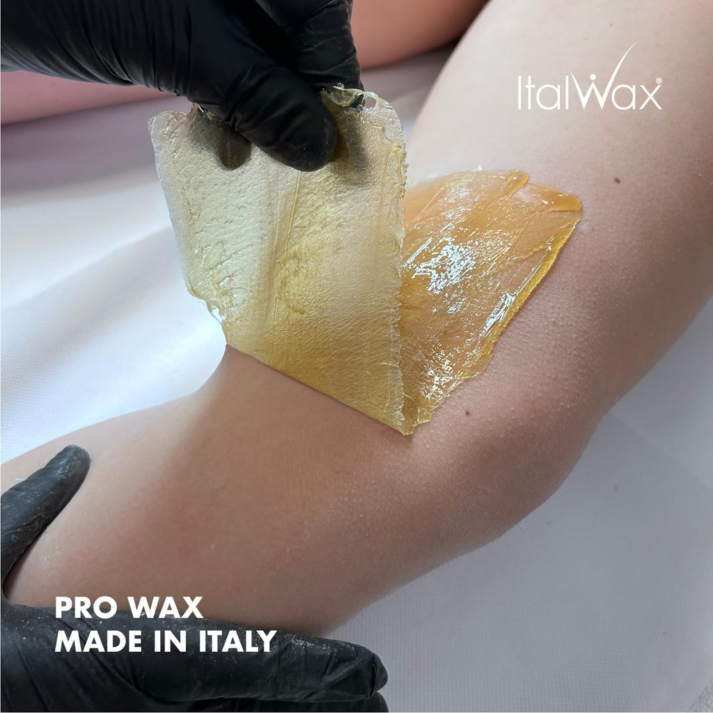 Italwax Classic Line Natural Hard Wax Beads 1.1 lb (500 g) – Transparent Medium Setting Stripless Wax for Normal Skin & Large Areas – Made in Italy