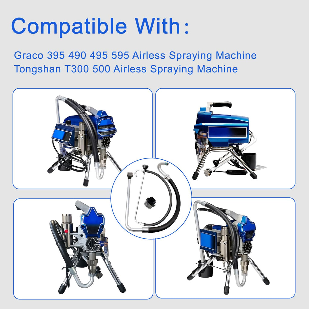 2025 New Reflux Line Sets for GRACO Airless Sprayers - Compatible with 395/490/495/595 & T300/T500 Series Spraying and Line Painting Machines