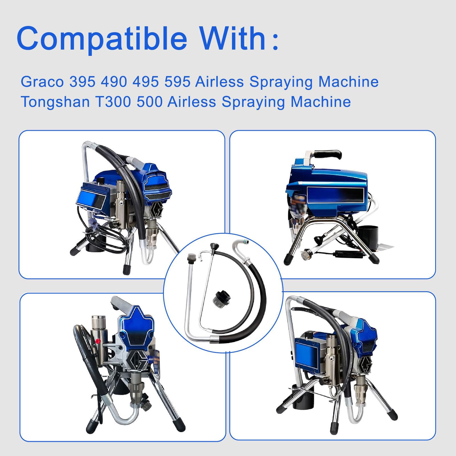 2025 New Reflux Line Sets for GRACO Airless Sprayers - Compatible with 395/490/495/595 & T300/T500 Series Spraying and Line Painting Machines