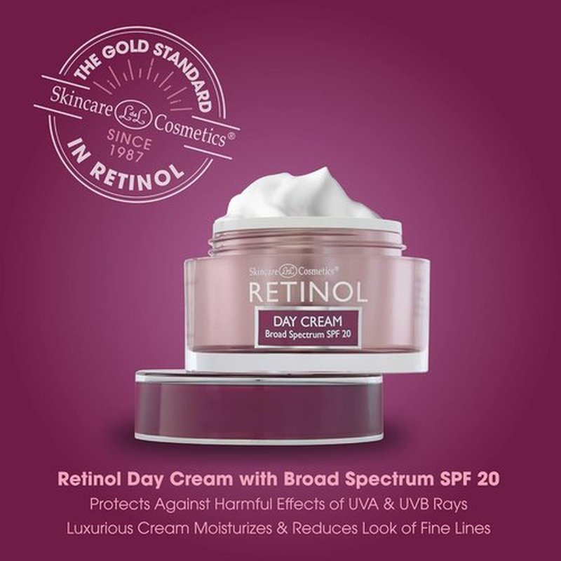 LIVAURA Retinol Day Cream SPF 20 - Broad Spectrum UVA/UVB Protection & Anti-Aging Moisturizer