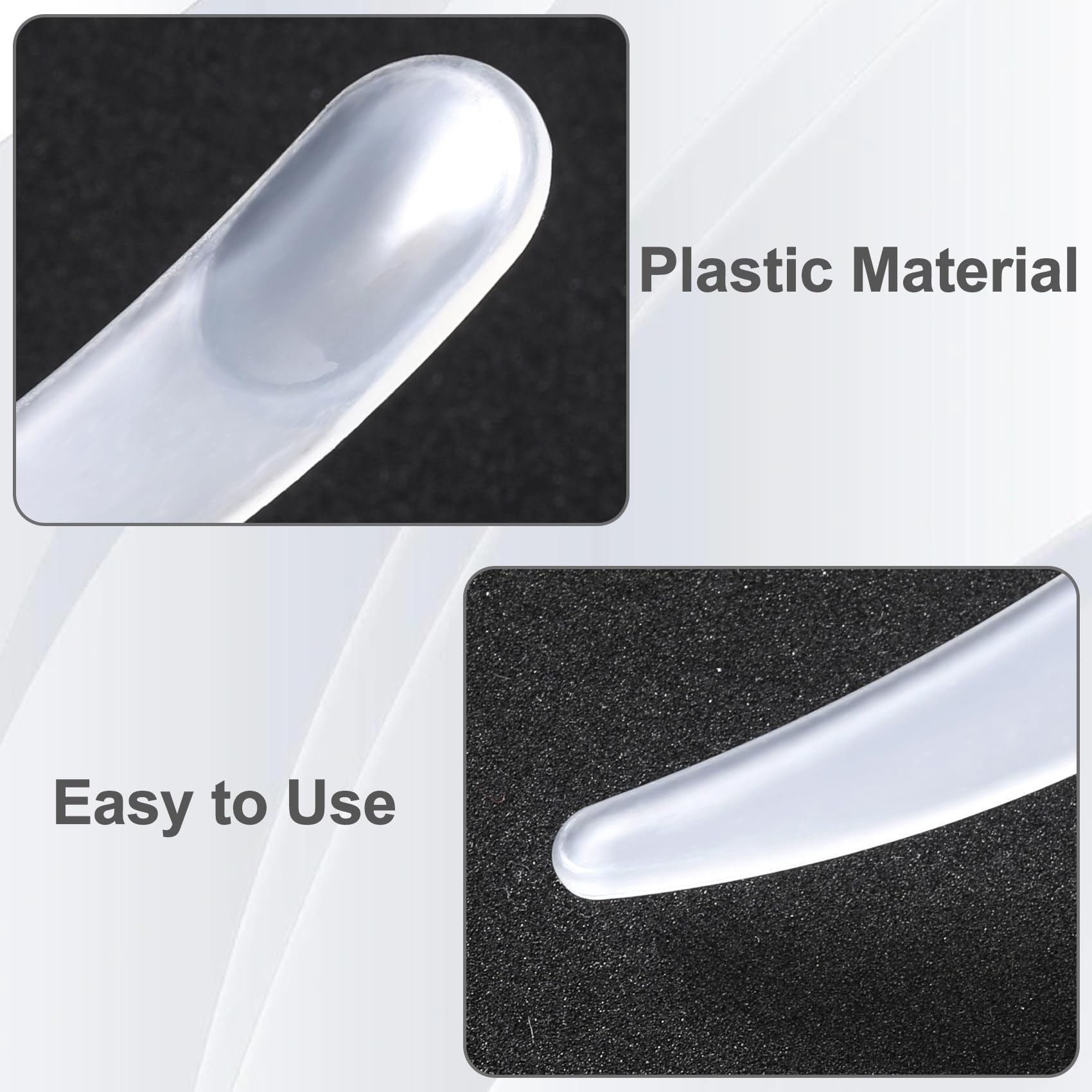 Pndeyo 100pcs Mini Plastic Makeup Spatula, Disposable Cosmetic Cream Spatulas Spoon, Transparent Skincare Scoop Applicator Facial Massage Beauty Tools for Mixing and Sampling Face Eye Cream