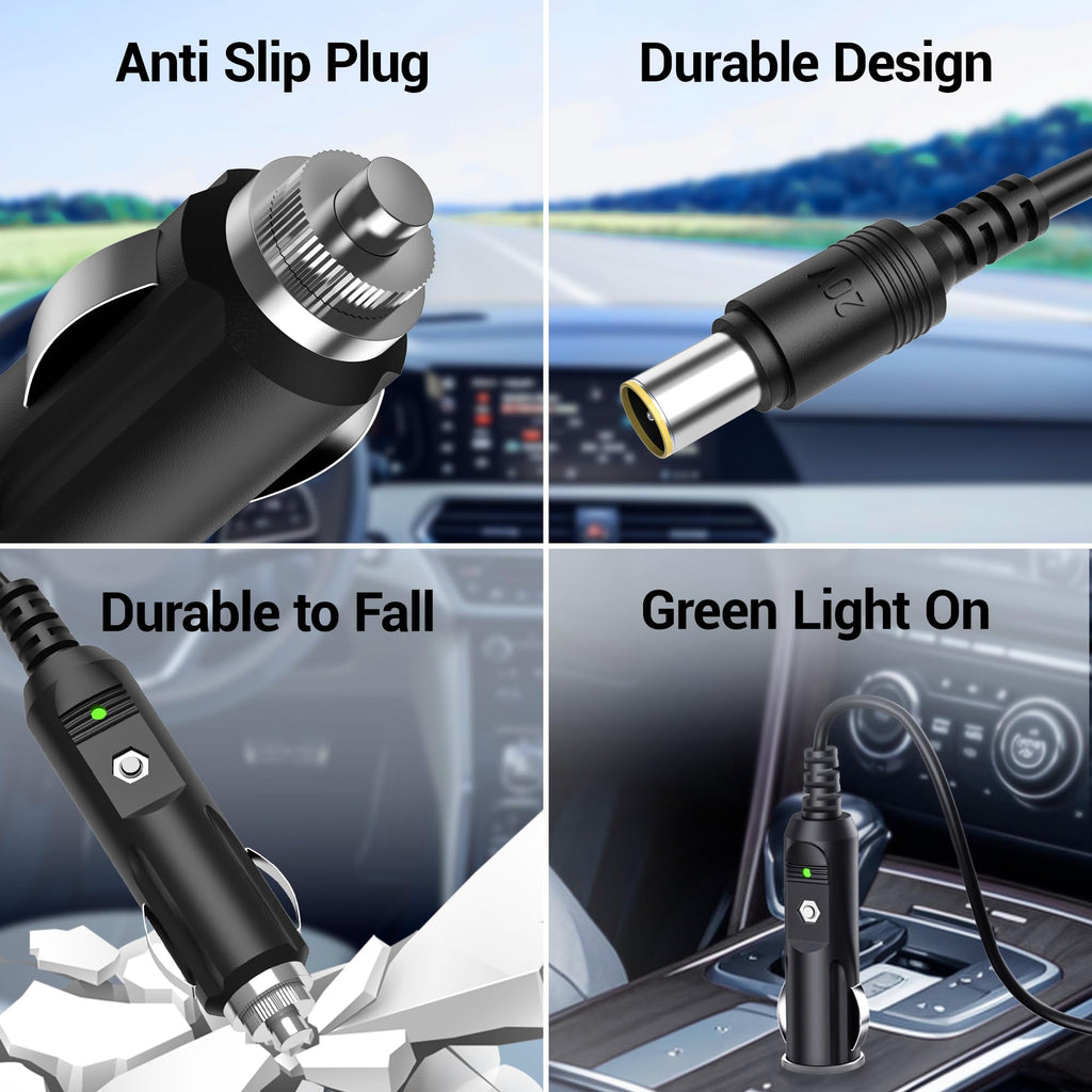 Charger for Jackery Portable Power Station Explorer 12V-24V Car Charger