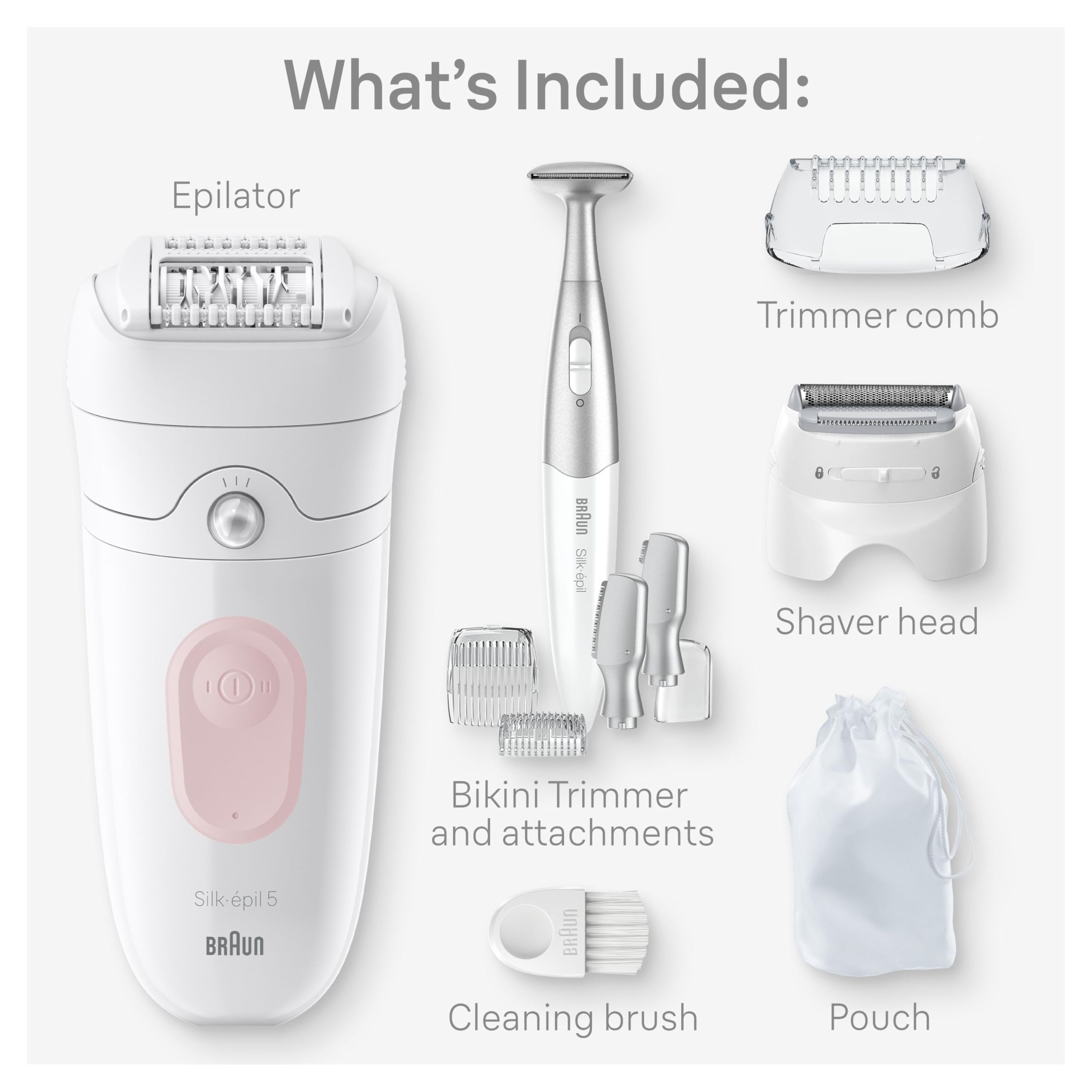 Braun Silk-épil 5 Epilator, Wet & Dry, Lasting Smooth Skin, SE5-230