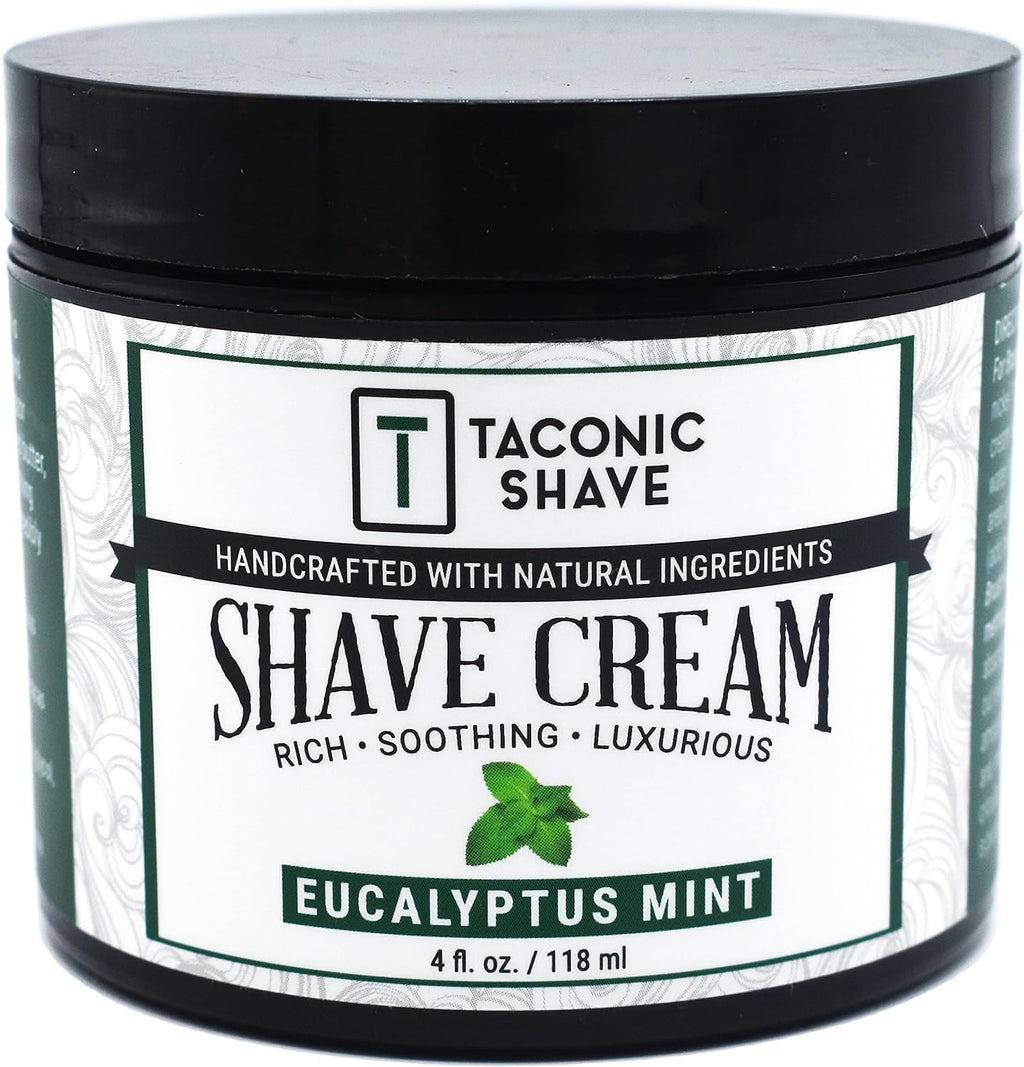 Taconic Eucalyptus Mint Concentrated Shaving Cream, Rich Lather, 4 oz