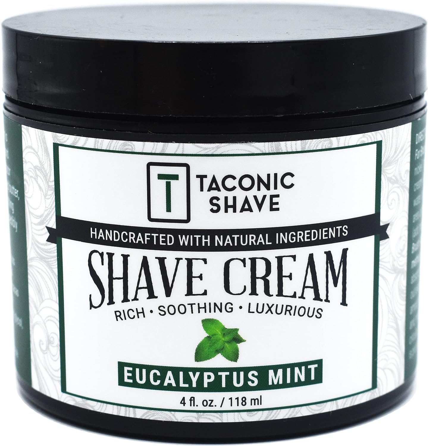 Taconic Eucalyptus Mint Concentrated Shaving Cream, Rich Lather, 4 oz