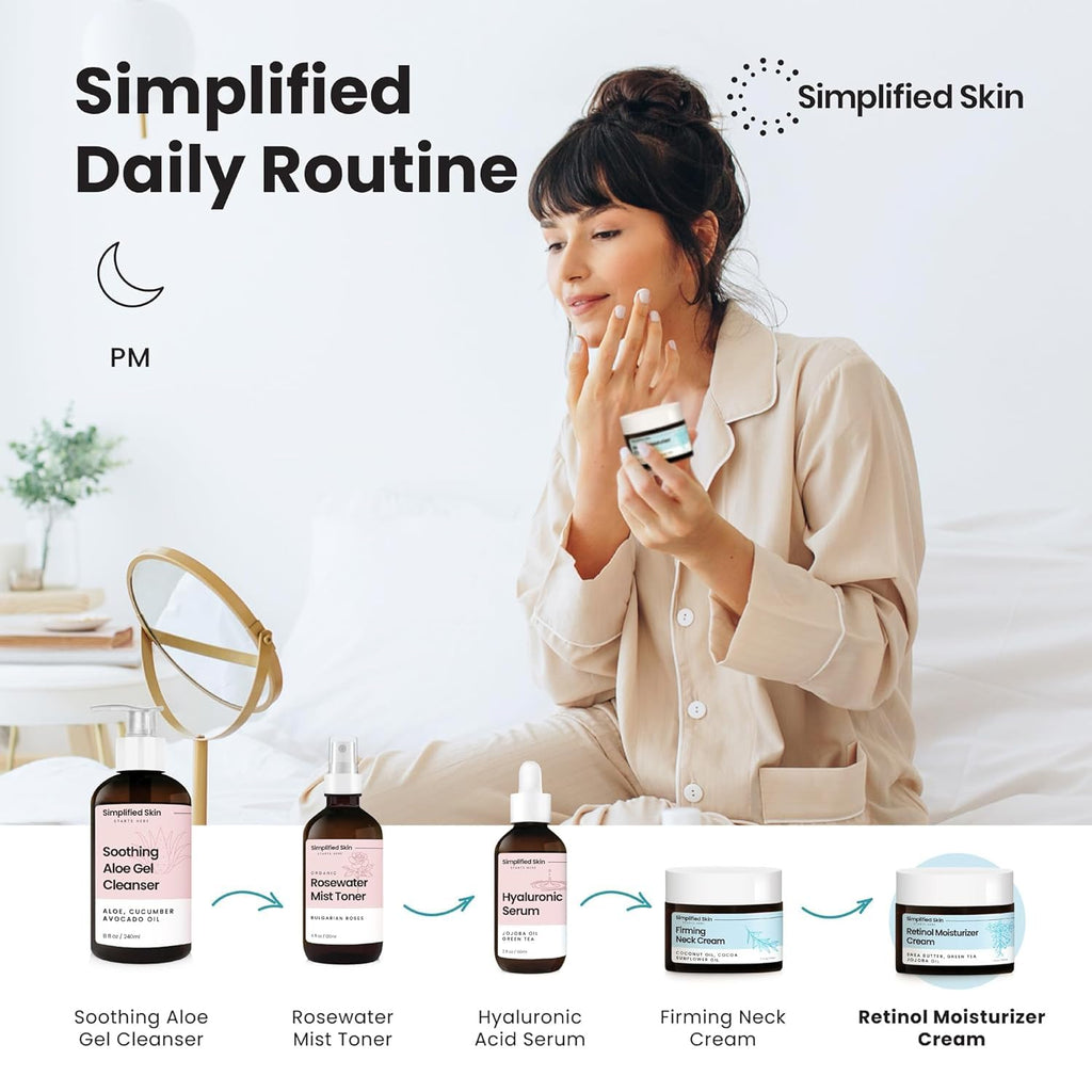 Retinol Cream for Face (3-Pack) – 2.5% Retinol Moisturizer for Fine Lines, Firming & Collagen Boost – Anti-Aging Night Wrinkle Cream with Hyaluronic Acid – 1.7 Oz