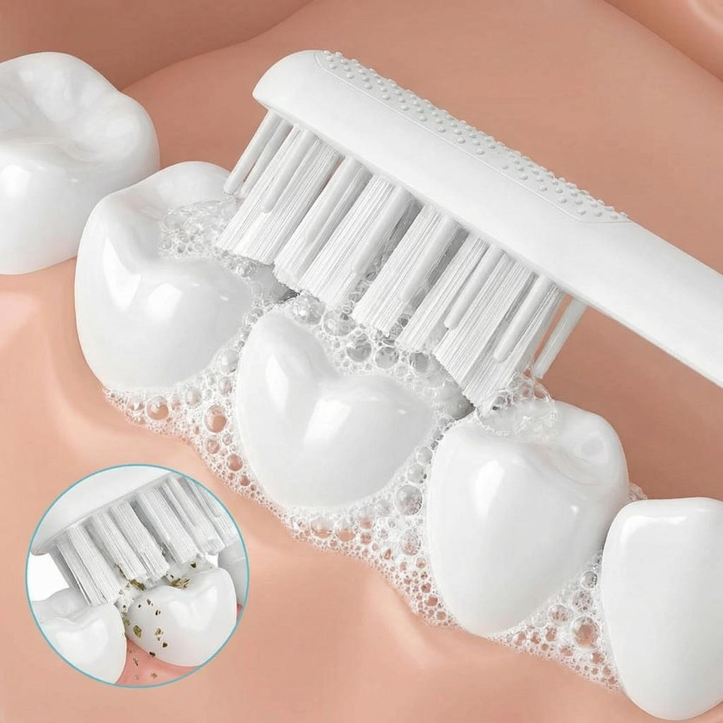 4-Pack White Toothbursh Replacement Head Compatible with Quip Styled Electric Brush Refill Brush Head Soft