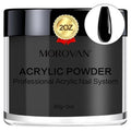 Morovan Black Acrylic Powder for Nails - 2oz Professional Acrylic Nail Powder Polymer Black Nail Powders for Acrylic Nail Extension Carving