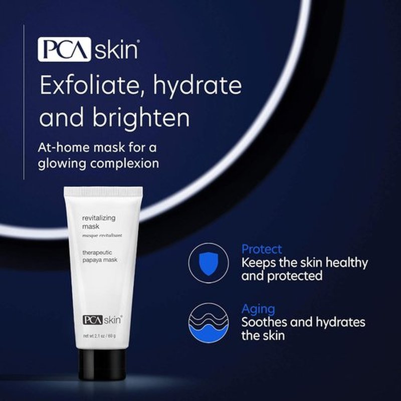 PCA SKIN Revitalizing Face Mask - Exfoliating Papaya-Infused Formula for Glowing Skin | 2.1 oz