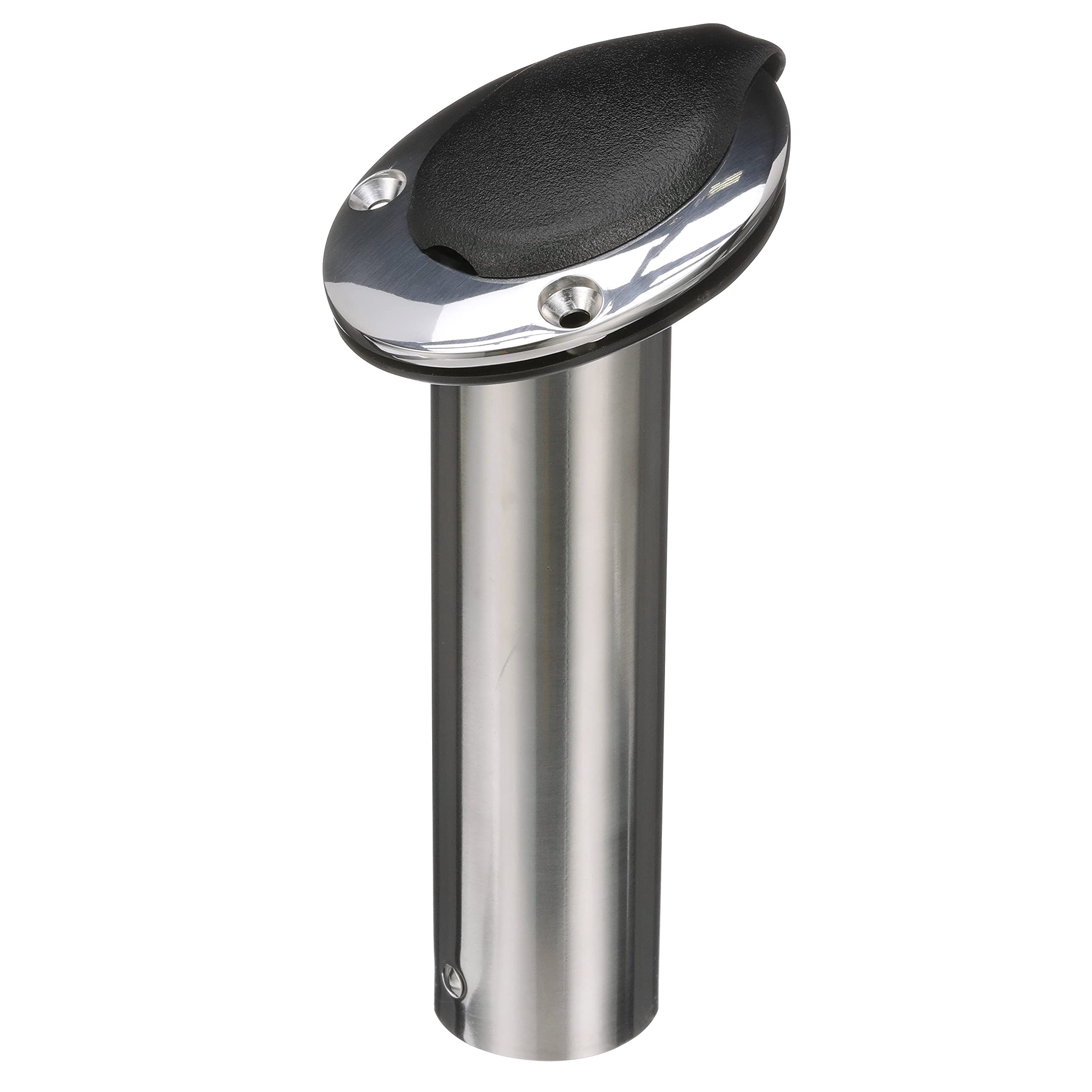 Attwood 66364-7 Stainless Steel Flush Mount Rod Holder, 2-Inch Diameter, 7 ½ Inches Long, 0-Degree Top Flange, Open Base End
