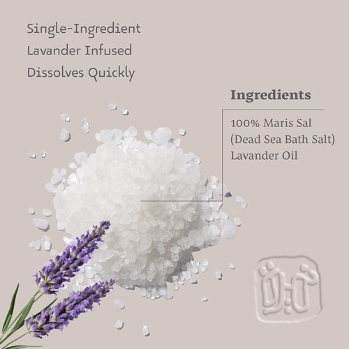 Dead Sea Salts - Relaxing Bath Soak for Body Rejuvenation with Lavender Essential Oil | Coarse Mineral Salts (8.82 oz)