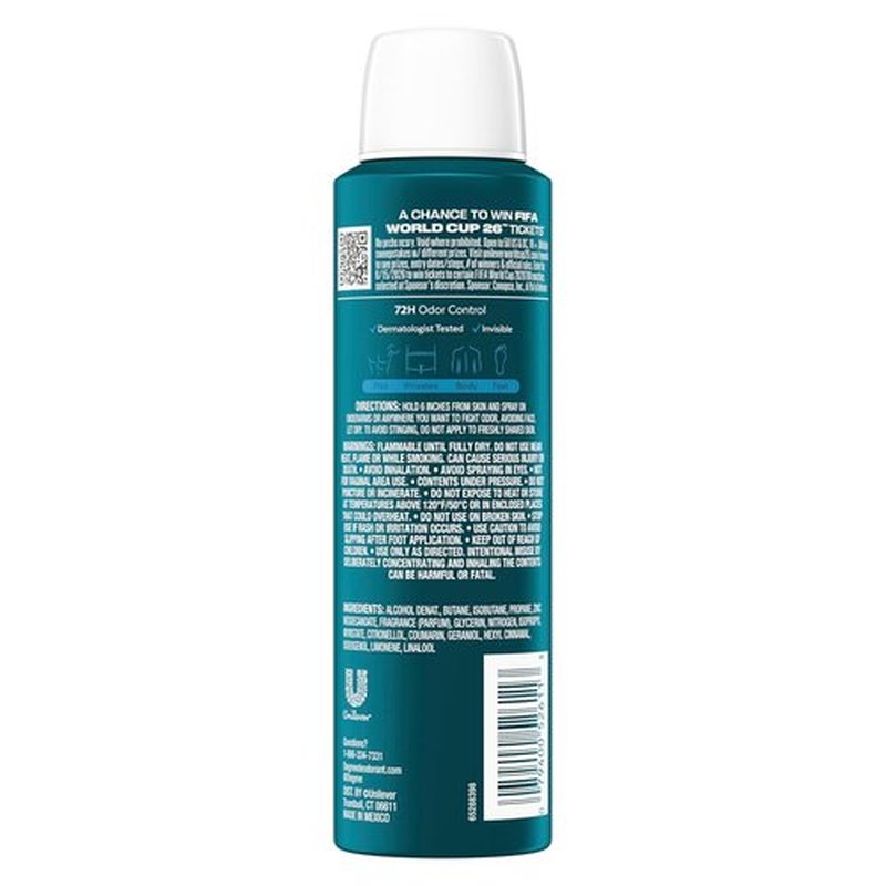 Degree Men Whole Body Deodorant - Cool Rush Scent | Aluminum-Free 72-Hour Odor Protection, 2.9 oz
