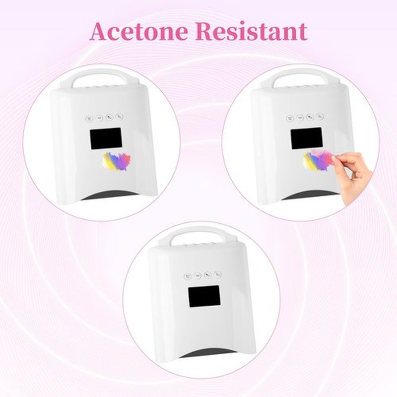 BOMOQING Cordless UV Nail Lamp, 96W Rechargeable UV Light for Gel Nails with Automatic Sensor & 4 Timers, Portable LED Nail Lamp, Professional Nail Dryer for Salon & Home (White)