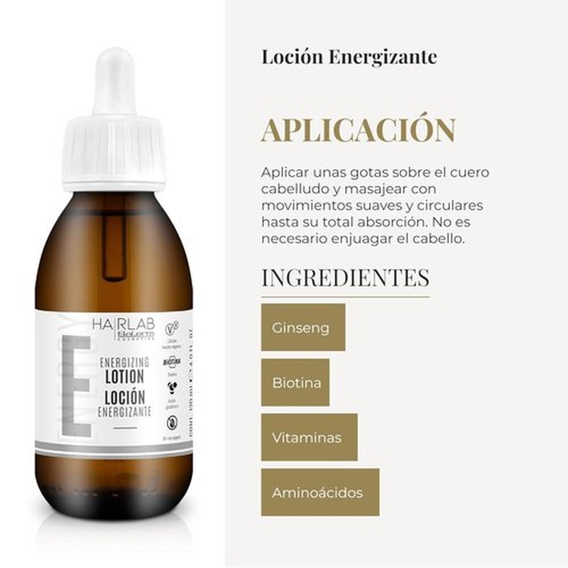 Salerm Hairlab Energizing Lotion - Clinically Tested Hair Strengthener, 4 Ounce for Healthy Hair