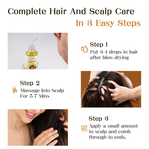 LABJD Batana Oil for Hair Growth, Natural Hair Growth Oil & Hair Care Solution for Stronger, Thicker Hair - Stimulates Regrowth, Nourishes & Repairs Damage, 2 Pack
